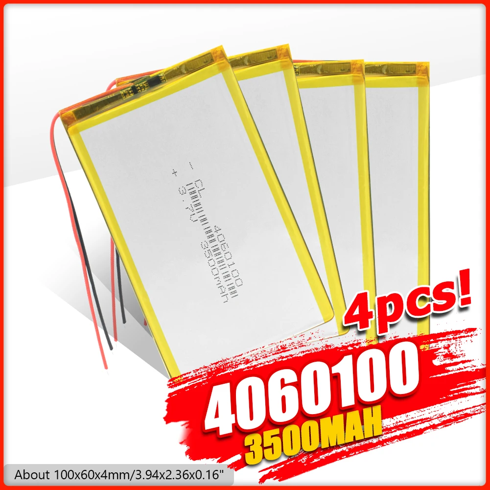 1/2/4 шт. перезаряжаемые литий полимерные аккумуляторы для