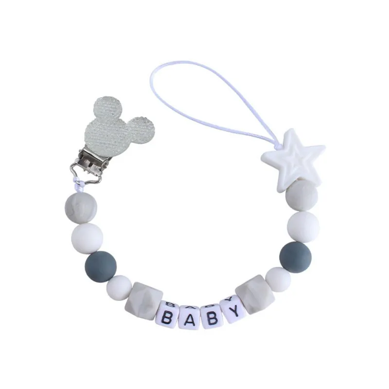 Атташе Tetine Персонализированная силиконовая детская соска нипель для клипа Соска с держателем для мыши для новорожденного душа