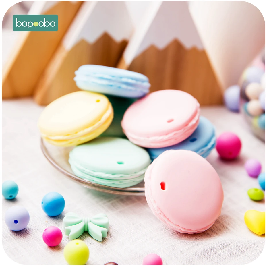 

Bopoobo 10 шт. Силиконовые Прорезыватели для печенья пищевого класса силиконовые бусины Детские продукты жевательные грызуны прорезыватель BPA ...