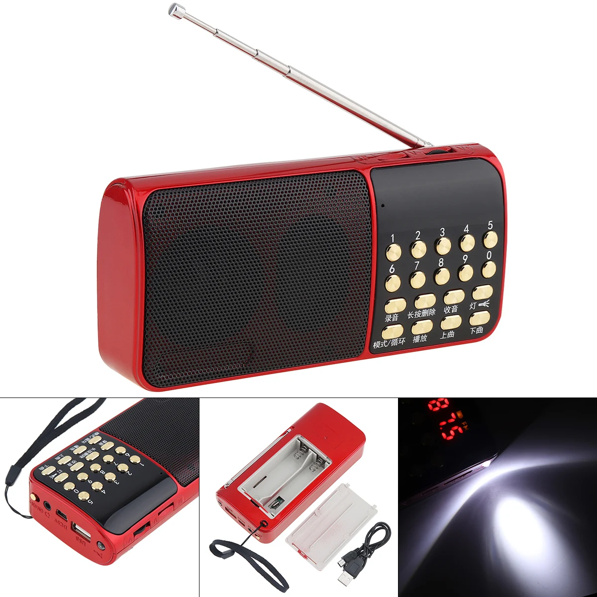 E51 портативный мини-FM-радиоприемник TF-карта USB встроенный динамик MP3 музыкальный