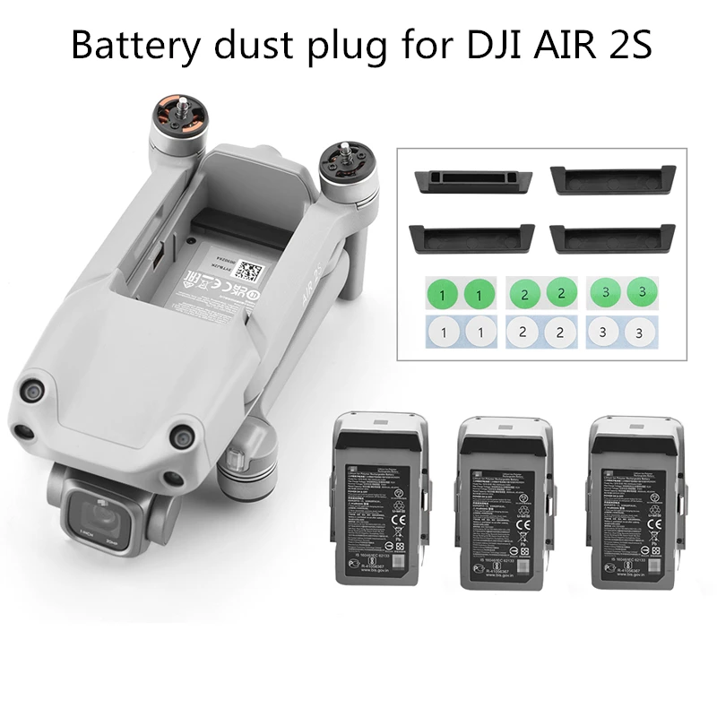 

Body Contact Dust Plug Set Battery Charging Port Protection Cover Short-circuit and Dust-proof For DJI MAVIC AIR 2 2S Drone