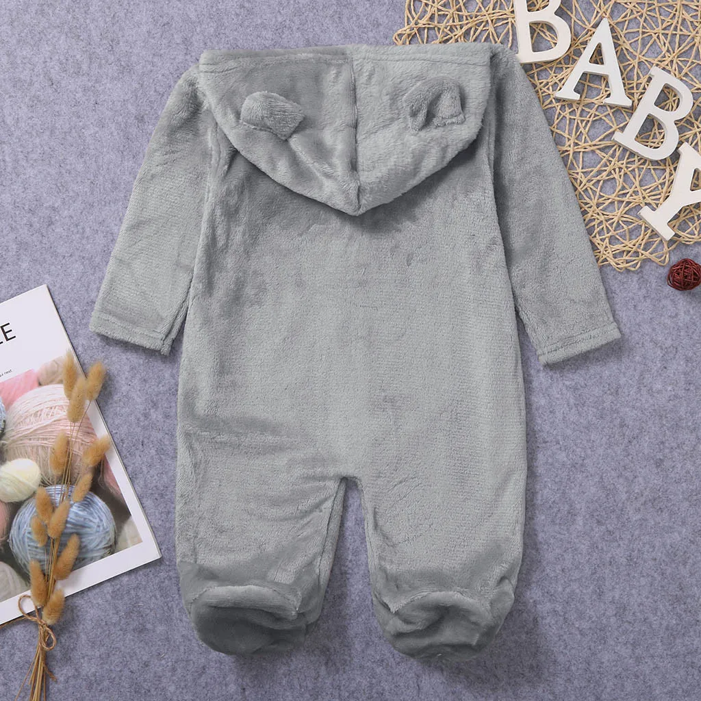 Комбинезон для новорожденных мальчиков; Roupa; Одежда для новорожденных девочек; зимние комбинезоны с медвежьими ушками; флисовые теплые детские комбинезоны; костюм с длинными рукавами;#20