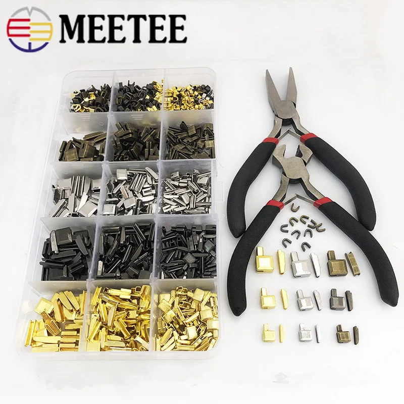 Meetee 1set 3# 5# 8# Nylon Resin Metal Zipper Stopper Open-end Slider Socket Repair Insert Box Set Tool Replacement Kits | Дом и сад