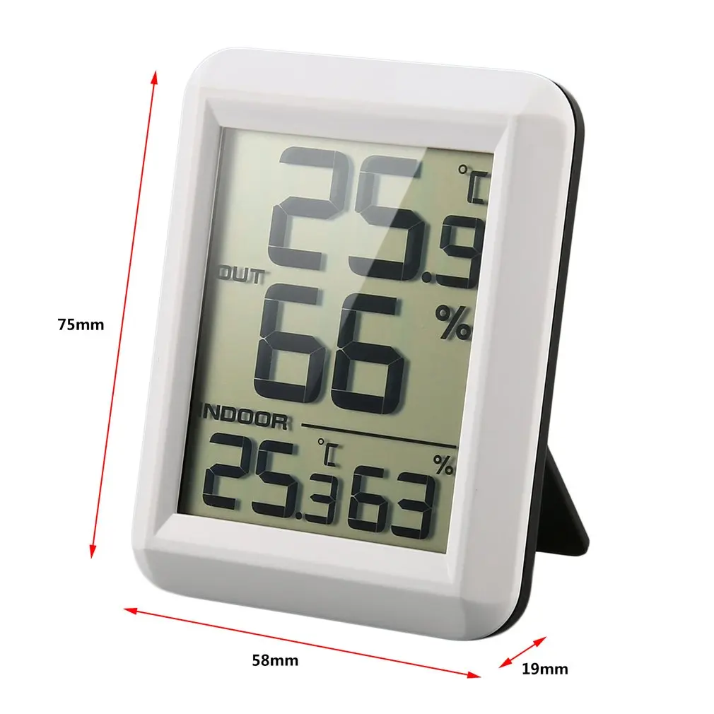 

LCD Weather Station Digital Thermometer Hygrometer Indoor Electronic Temperature Humidity Meter Clock