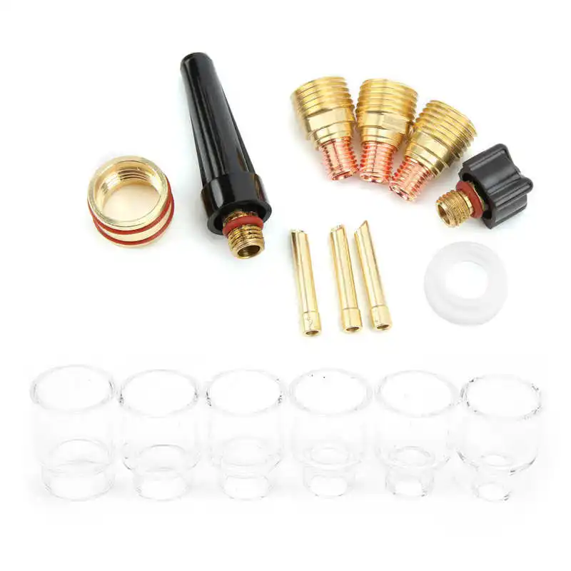 

Wielding tip Soldering stations Welding Torch Accessories Kit Glass Cup Nozzle Tungsten Clamp for WP9/20 Argon Welder
