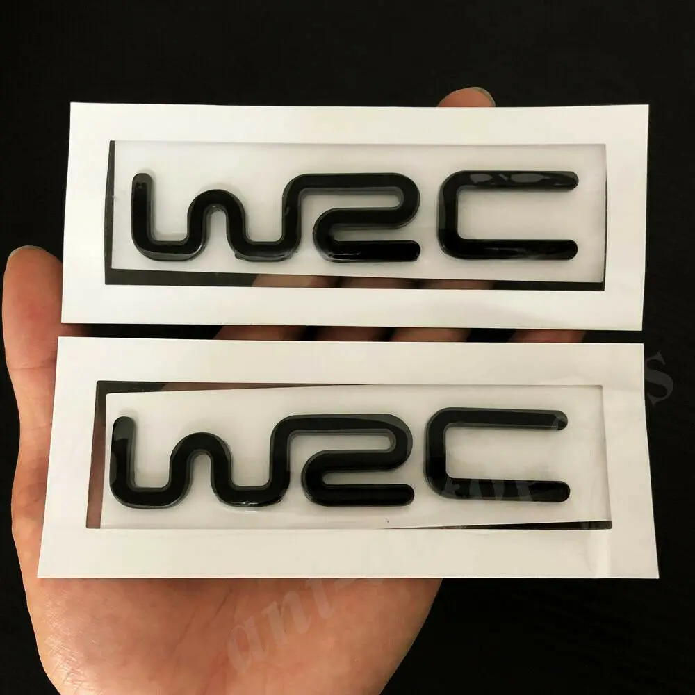 

2pcs Metal WRC World Rally Championship Car Fender Emblem Badge Decal Sticker