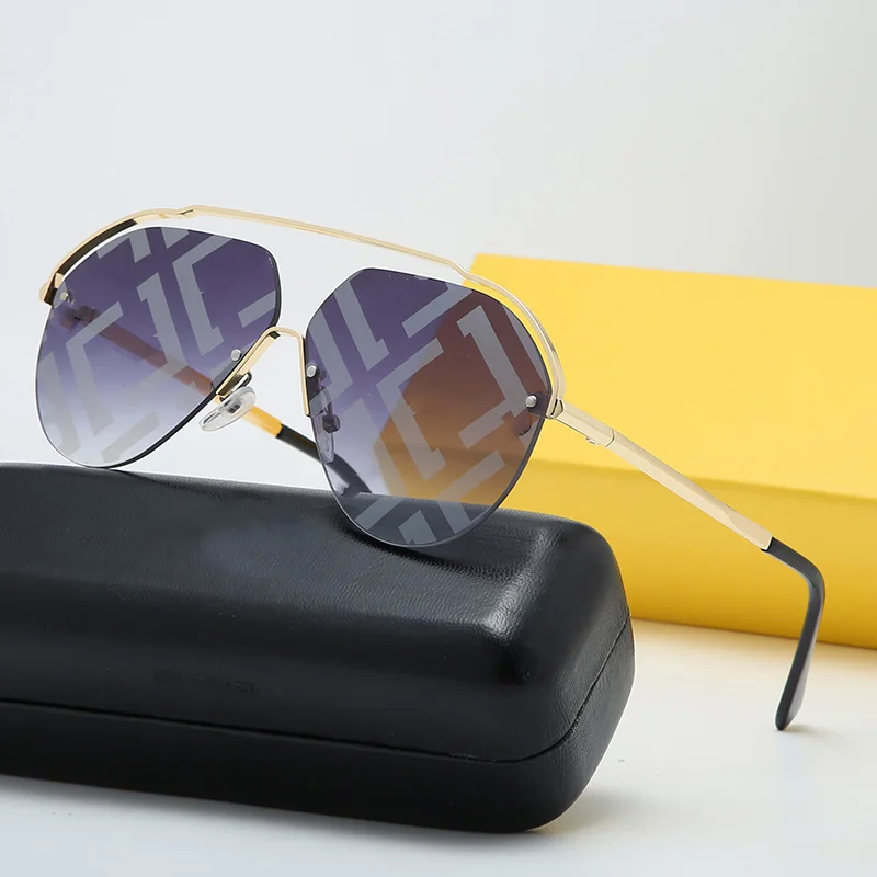 

Hexagonal large frame sunglasses for women, vintage, luxury brand, with original box, 2021