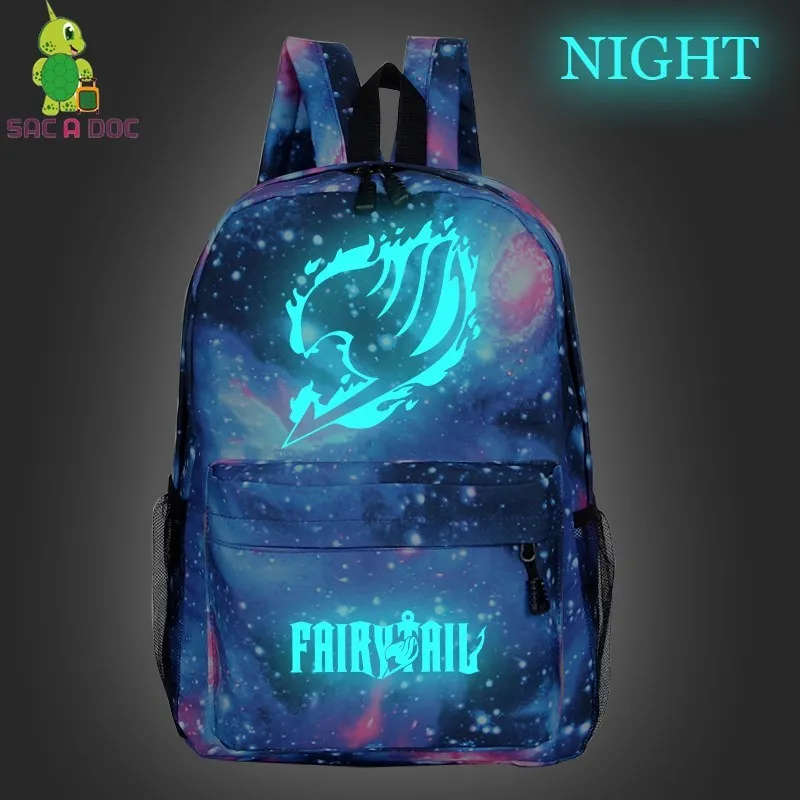Schoolbag Fashion Fairy Tail Backpacks Men Sac A Dos Zipper Laptop Bookbag Women Travel Bag Customize Logo Backbag Mochila Mujer