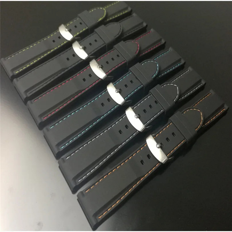 Ремешок силиконовый для наручных часов мягкий резиновый быстросъемный браслет