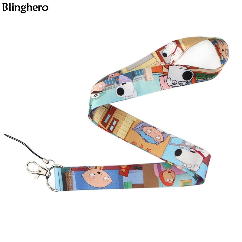 Blinghero семья Guy шнурок для ключей мультфильм дети шнурок телефон ключи держатель шнурки для подвешивания шеи ремни DIY модный аксессуар BH0174
