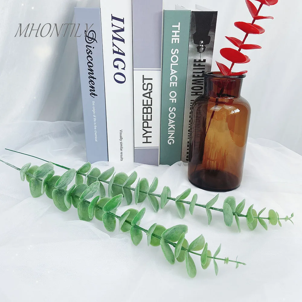 1 Pcs Artificial Plastic Large Eucalyptus Leaf Decor Flower arrangement Wall Wedding Home Decoration Fake Plants Leaves | Дом и сад