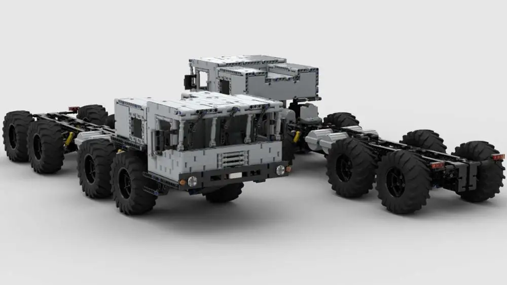 Науки и техники строительный блок moc 22149 mzkt7930 8x8 беговые скалолазание грузовик