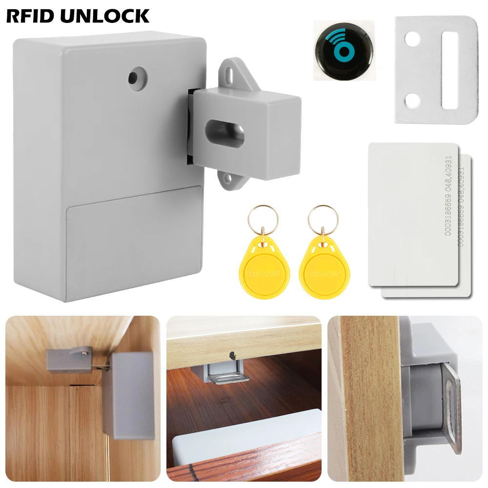 

Invisible Hidden RFID Free Opening Intelligent Sensor Cabinet Lock Locker Wardrobe Cabinet Drawer Door Smart Electronic Lock