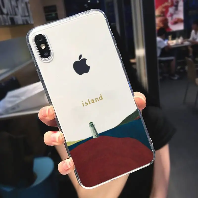 nordic icelandic landscape art phone case transparent for iphone 6 7 8 11 12 s mini pro x xs xr max plus free global shipping