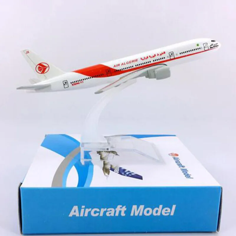 

16CM 1/400 Boeing B777-200 Model Air Algeria Airlines W Plastic Base Alloy Aircraft Plane Collectible Display Model Decorations
