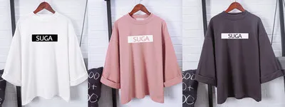 kpop Album Wide sleeve long short sleeved T-shirt Bangtan boys jin suga Love heart tshirt k pop harajuku top t shirt | Женская одежда