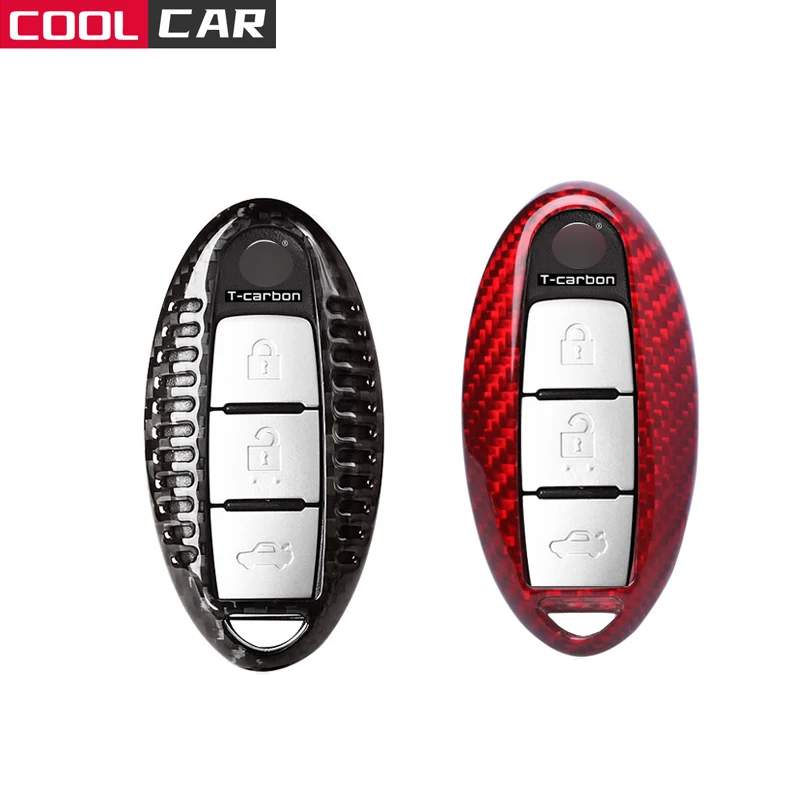 Real Carbon Fiber для Nissan Infiniti GTR EX FX G25 G37 FX35 EX25 EX35 FX37 EX37 Q60 QX50 QX70 3 4 кнопочный смарт