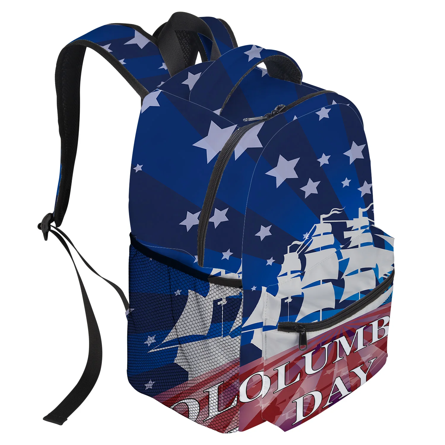Художественный рюкзак с изображением флага Коламбуса для студентов колледжа