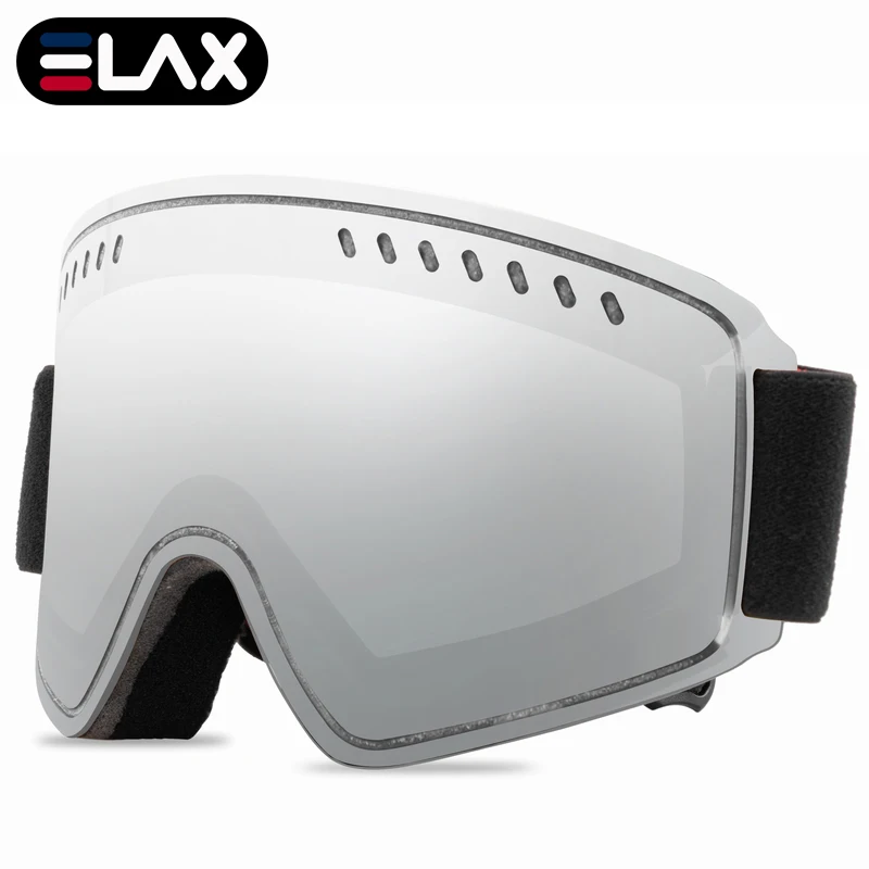 Бренд ELAX новинка двухслойные противотуманные лыжные очки снежные для сноуборда