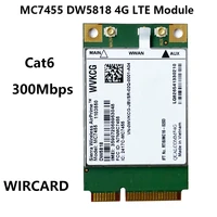 mc7455 dw5818 wvkcg lte 4g card mini pci e fdd lte 4g module cat6 for dell laptop wwan card