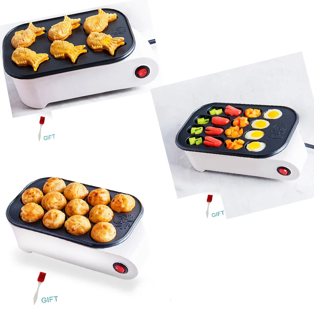 Осьминог мяч чайник Takoyaki Форма для выпекания электрическая печенья тайяки