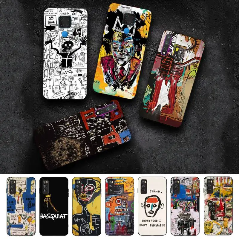 

FHNBLJ Jean Michel Basquiat Art Graffiti Phone Case for huawei nova 2 i plus 3i E 4 E 5i pro 6 SE 5g 7pro se