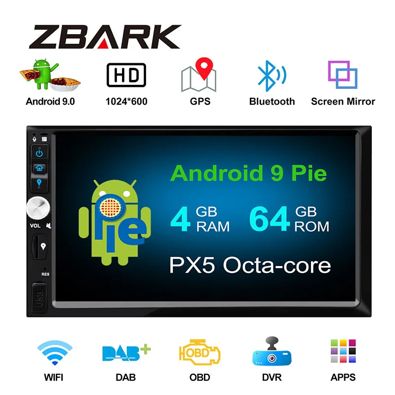 Android 9 0 Универсальный RAM 4G Автомобильный Радио мультимедийный плеер 2 Din 7 ''GPS WIFI