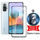 2 в 1 Защитное стекло для экрана Xiaomi Redmi Note 10 Pro Защита объектива камеры на Red Mi Note10 Pro 10pro Note10pro HD закаленное