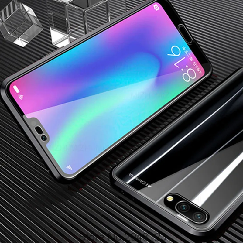 Black Магнитный чехол для huawei honor 10 облегченное закаленное стекло Двусторонняя крышка на huwei honor 10 light honer 10 lite флип-чехол - Цвет: Black