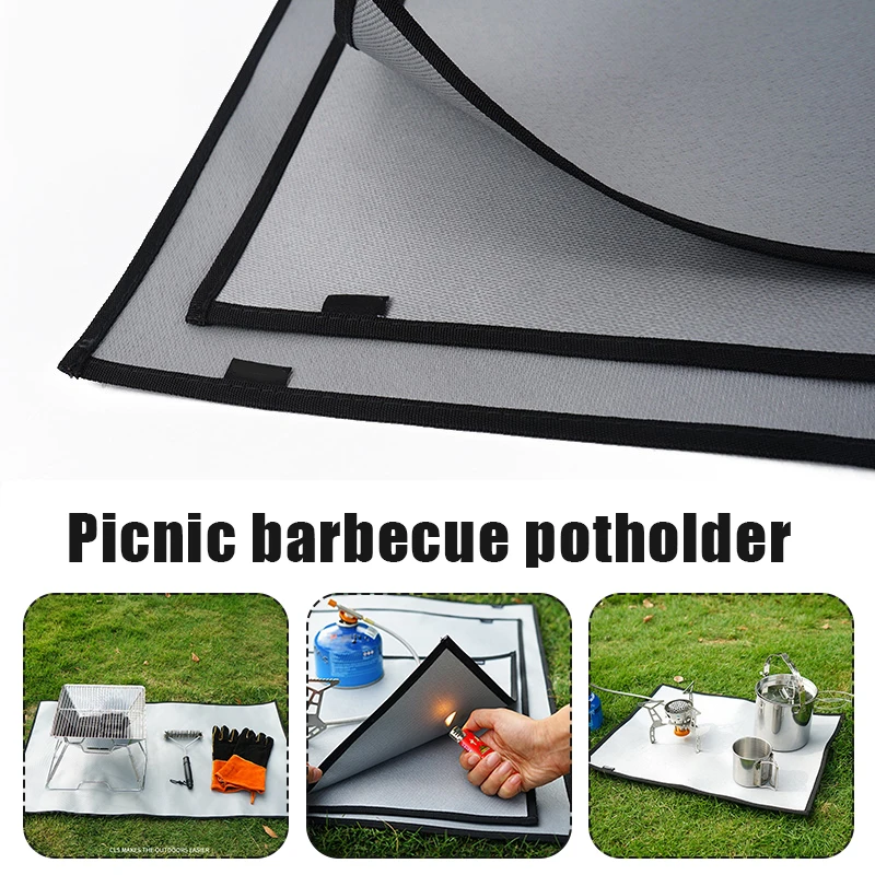 

Camping Fireproof Cloth Picnic Barbecue Heat Fireproof Mat Waterproof Pad For Camping Picnic B2Cshop
