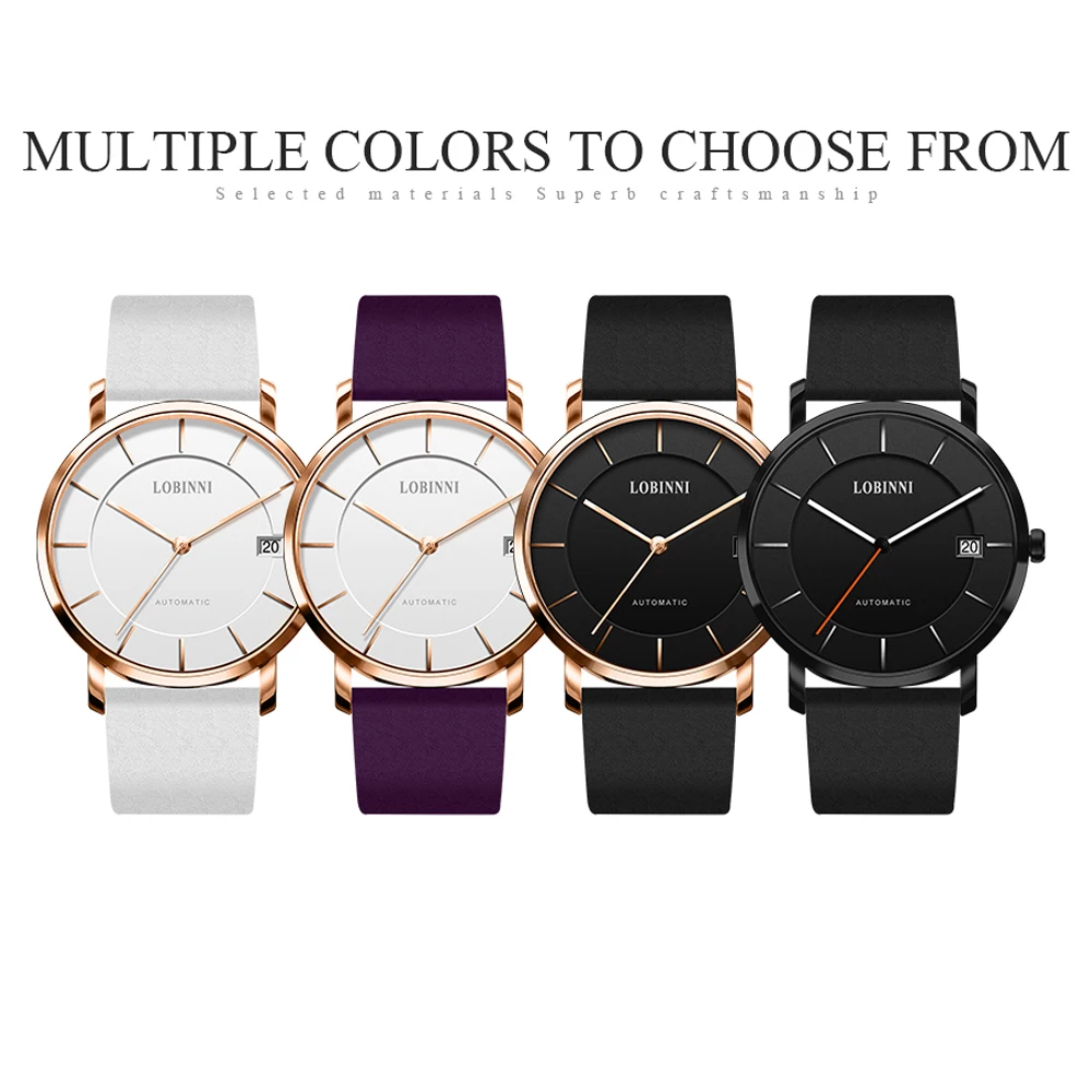 Часы LOBINNI женские механические оригинальный дизайн модные швейцарские роскошные
