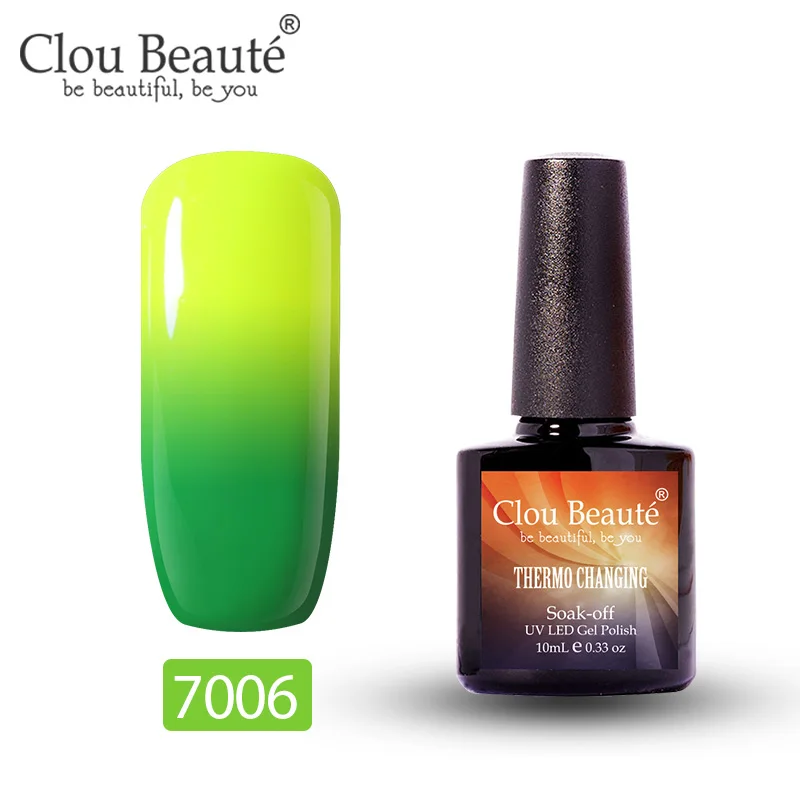 7006 Clou Beaute гель-лак, меняющий цвет в зависимости от температуры, гибридный УФ-лак для ногтей, стойкий, растворимый гель, 10 мл - Цвет: 7006