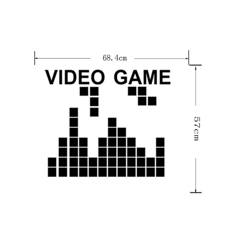 Новые креативные настенные наклейки Тетрис украшения детской комнаты обои
