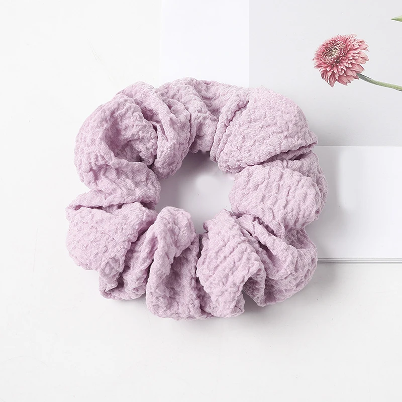 

New Women Chiffon wrinkled Hair Scrunchies Silk Hair ties Rope For women Ponytail holders Rubber Bands Girls Hair accessories