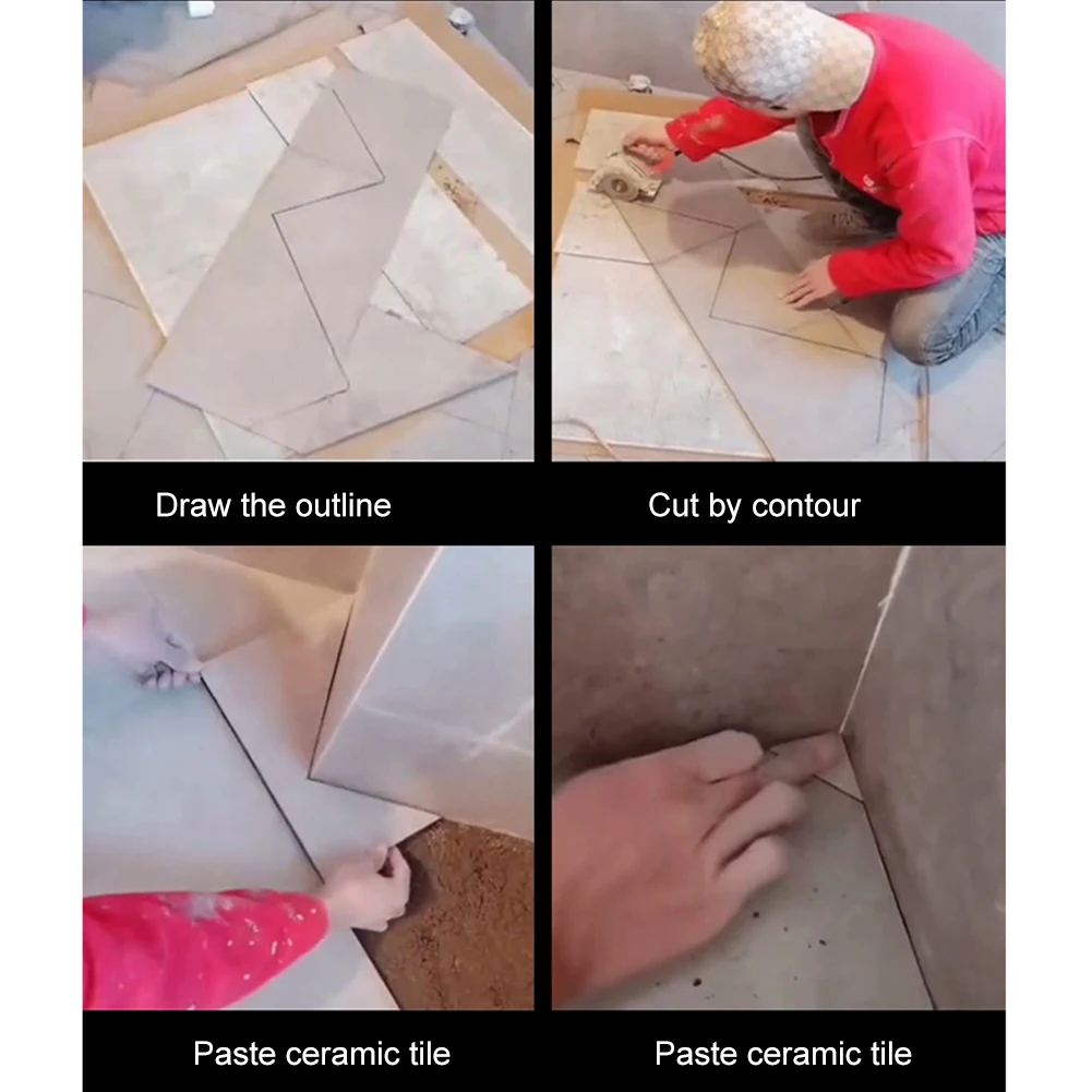 

12 Section Fold Aluminium Alloy Angle Measuring Ruler Adjustable Perforated Template Detachable Tile Hole Locator