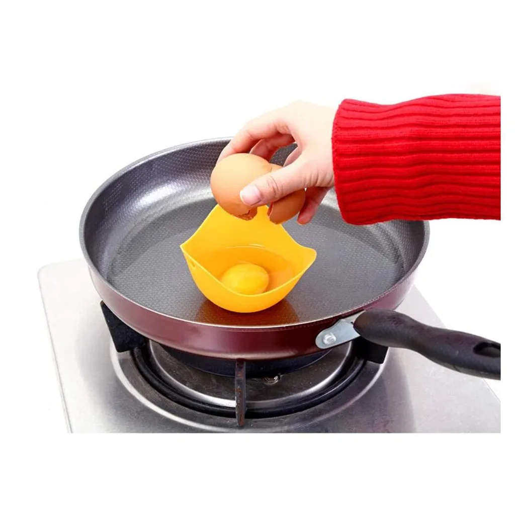 

4 Pcs New Silicone Multi-function Egg Poacher Cook Pods Poached Baking Cup Mold Kitchen Steamed Cookware Useful L*5