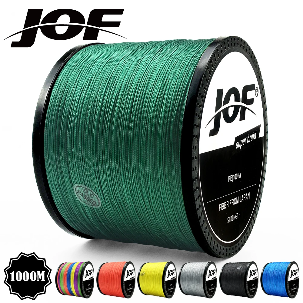 

JOF 8 Strands 1000M 500M 300M PE Braided Multifilament Fishing Line Japan Multicolour Fishing Weave Extreme Super Strong