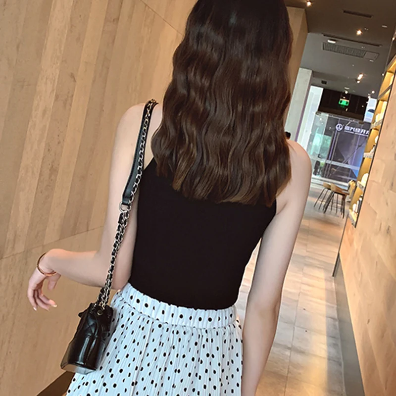 

LJSXLS Summer Sexy Slim Camisole Women Casual Sleeveless Knitted Tank Tops Female Elasticity Vest Top Mujer Womens Clothing 2021