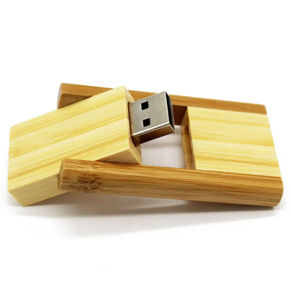 Высокоскоростная вращающаяся бамбуковая Флешка USB 2 0 ручка с памятью u диск