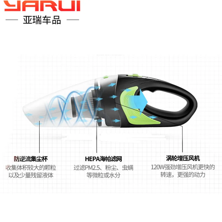 Беспроводной автомобильный пылесос высокой мощности 220 В зарядка для домашнего