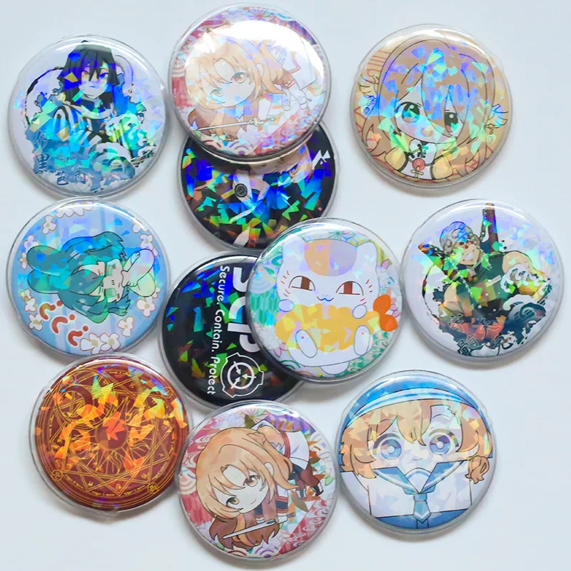 

Laser Badges Brooches Pins Protective Sleeve Round Shape Suitable for 58mm Badge Round Card Storage Display Bag Pendant