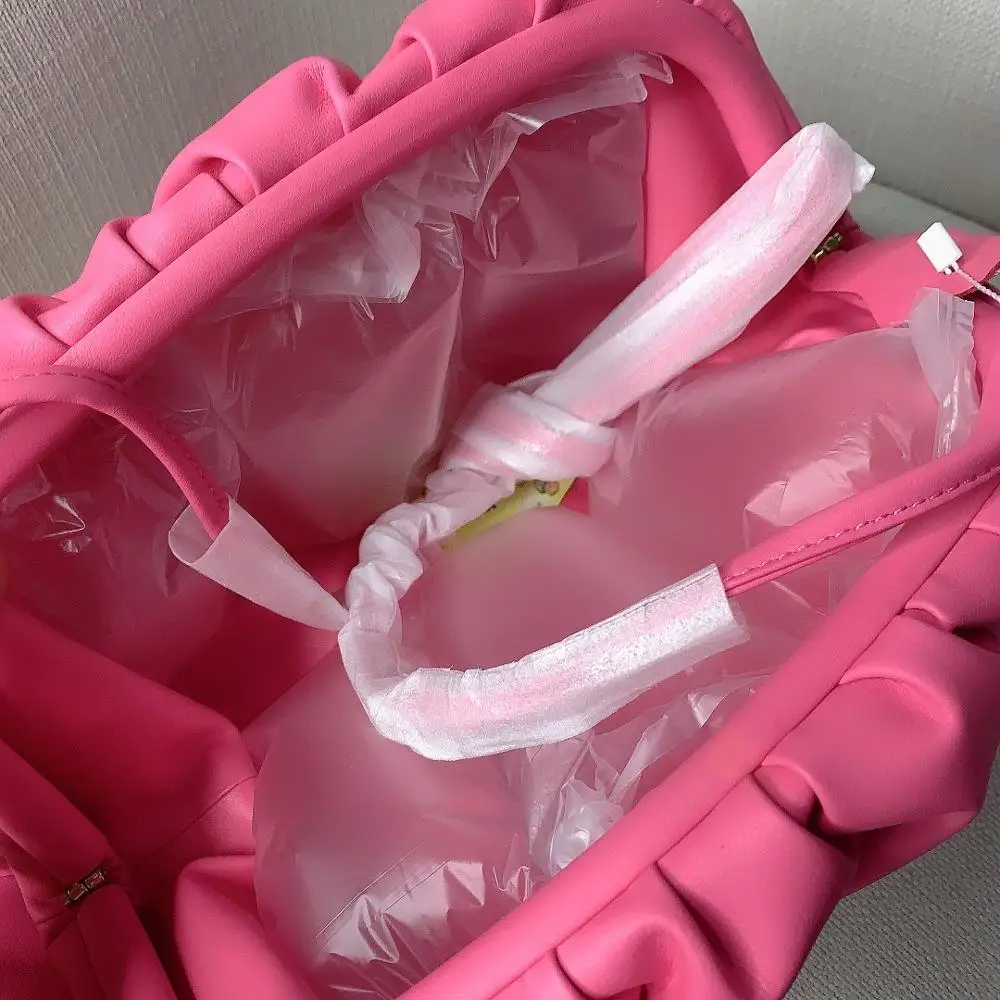 

DOYUTIG Women's Pink Color Genuine Leather Handbag Big Size Real Cow Leather Casual Totes Lady Classical Fashion Bags F770