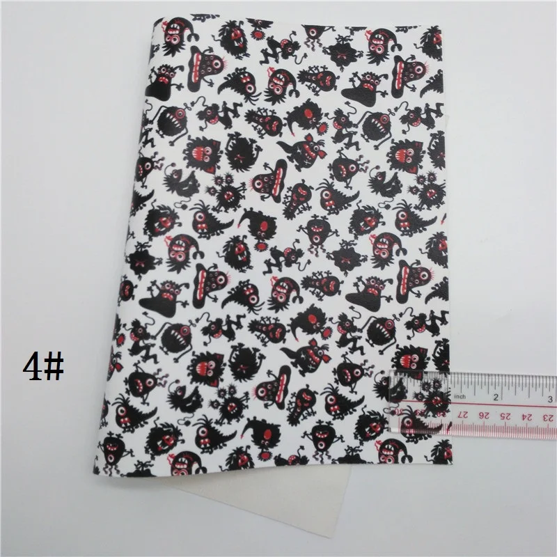 Хэллоуин Монстры печатная синтетическая искусственная кожа Виниловая Ткань