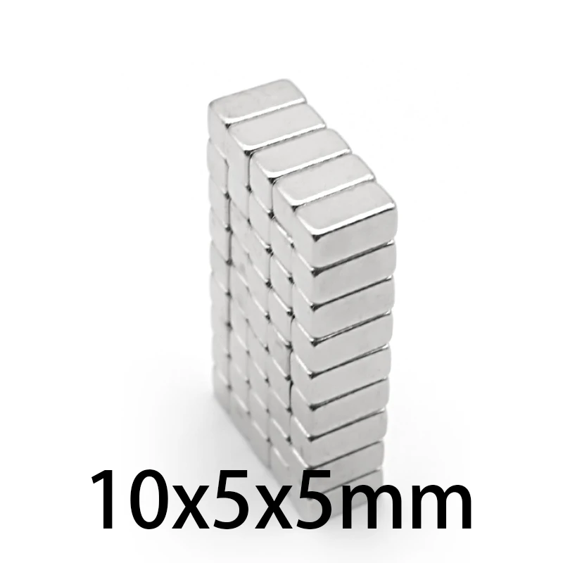 

50-500pcs Neodymium magnet small Cuboid 10*5*5mm strong magnet block powerful Permanent permanent rectangle magnet 10x5x5mm