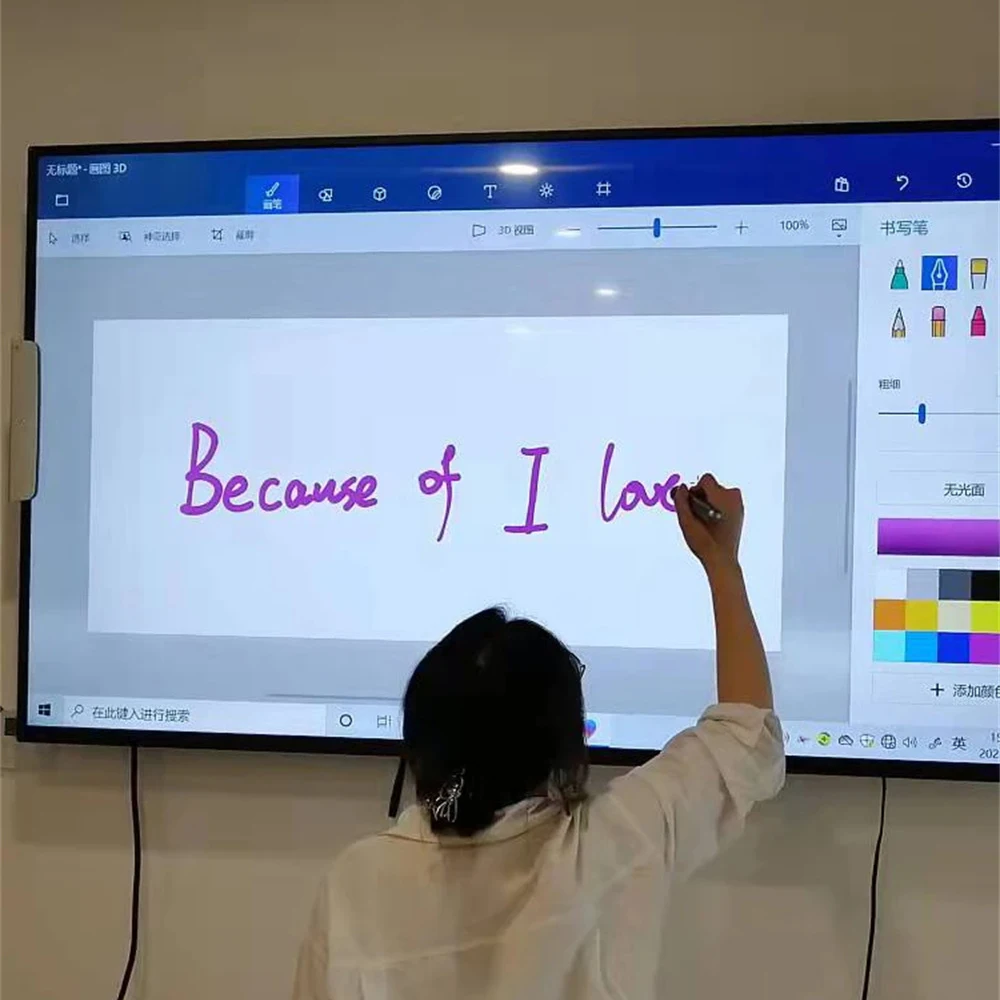 Wireless Interactive Whiteboard Pizarra Blanca Educational Equipment Smart Classroom Board Projection Touch Screen TV Blackboard