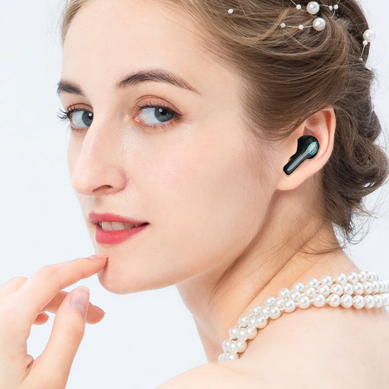 

Bluetooth 5.1 Earphone TWS LED Power Display Touch Control Headset 9D Surround Sound Earbuds With Microphone For Smart Phone