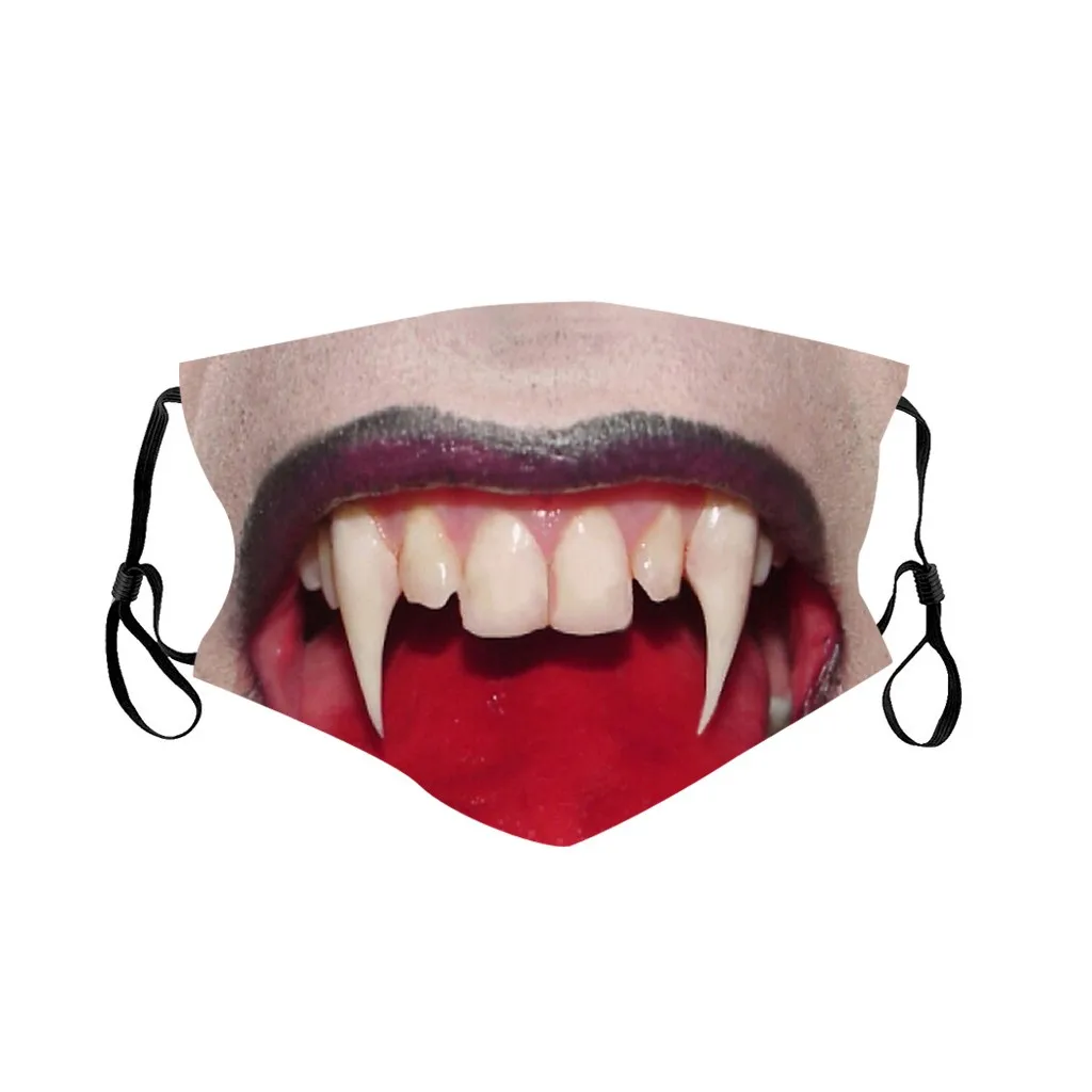

Reusable Mask Male Women 3D Funny Printing Printed Pollution Splatter Face 1PC Masks Shield mascarillas reutilizables lavables