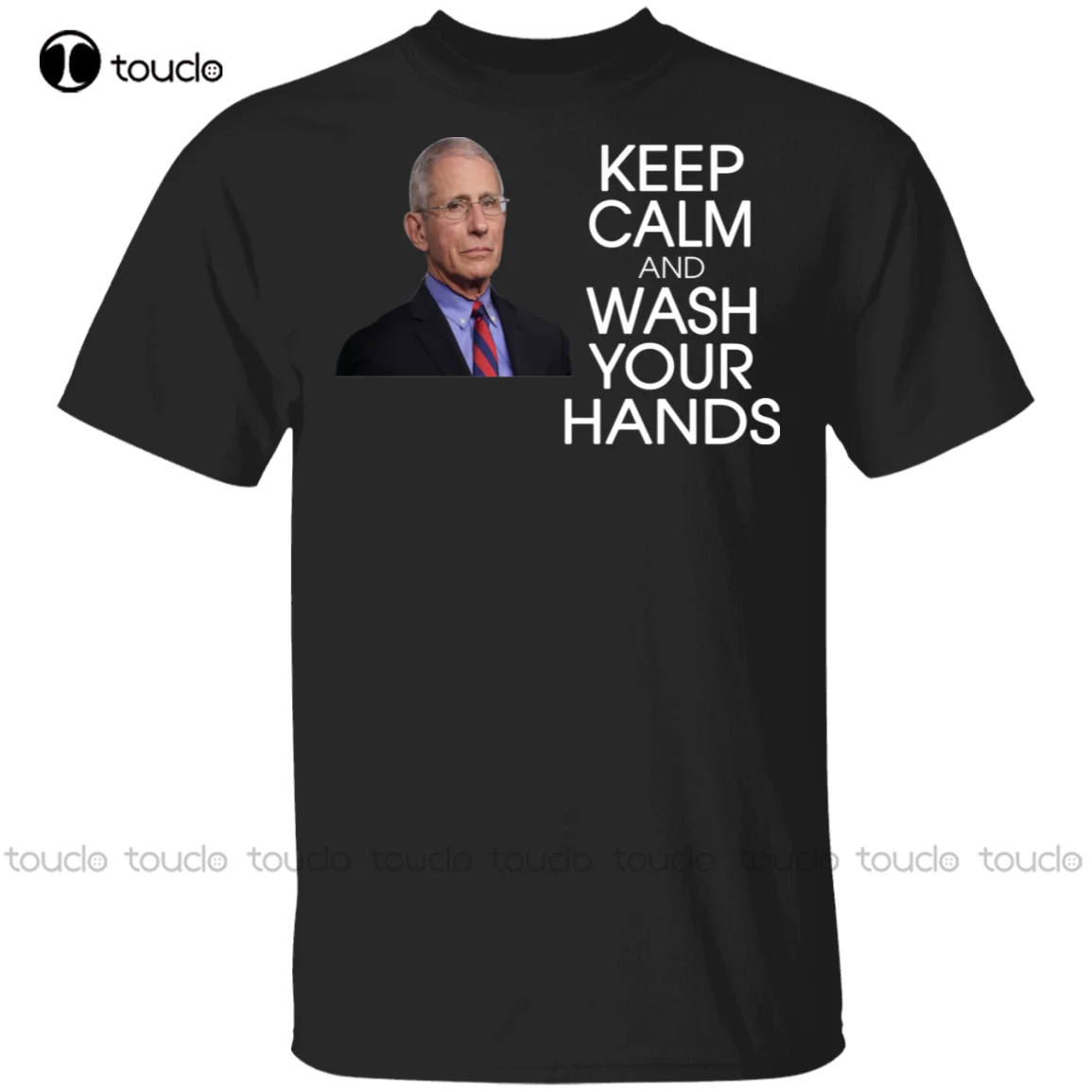 

New Dr Fauci Says Keep Calm And Wash Your Hands T-Shirt S-5XL mens white tshirt