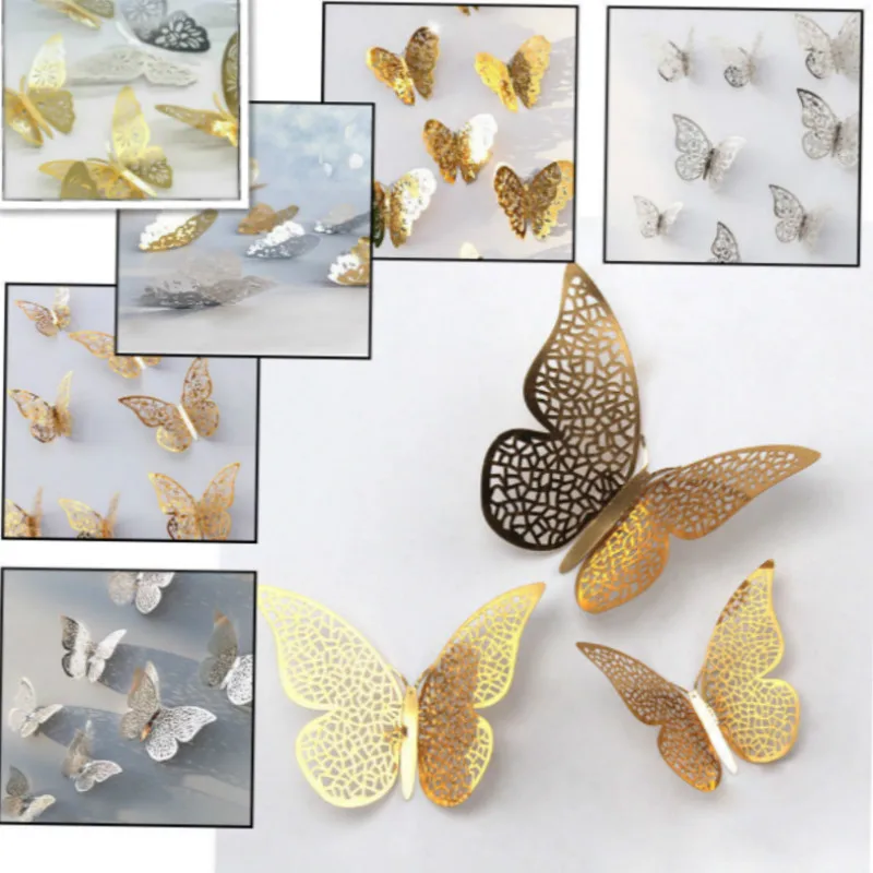 12 шт./компл. украшение для вечеринки наклейки на стене дома 3D дома|Украшения