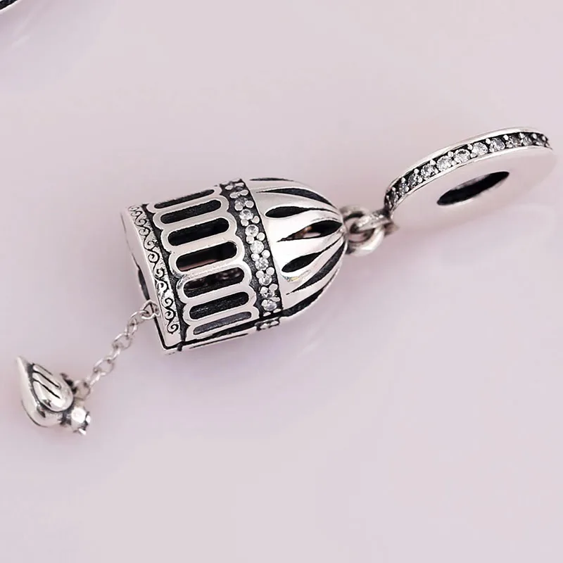 

Original 925 Sterling Silver Charm New Unrestrained Birdcage Pendant Fit Pandora Women Bracelet & Necklace Diy Jewelry